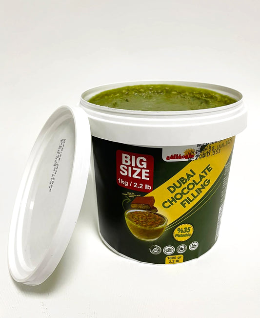 Dubai Chocolate Filling 1kg - Pistachio Cream with Kadayif Bulk