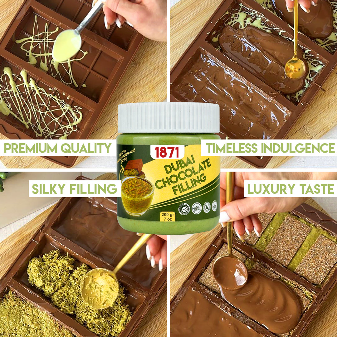 Dubai Chocolate Filling 7 oz/200g - Pistachio Cream with Kadayif