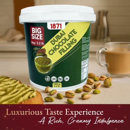 Dubai Chocolate Filling 1kg - Pistachio Cream with Kadayif Bulk