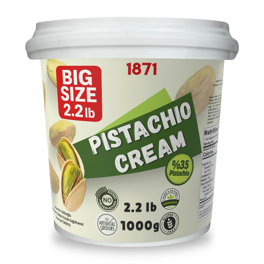 Pistachio Cream Bulk Tub 1kg, 2.2 lb - Premium Pistachio Spread
