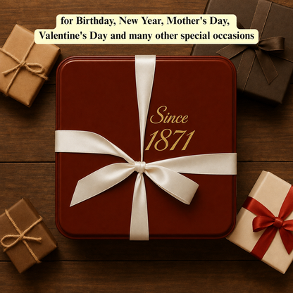 Assorted Turkish Delight 1000g | Since 1871 SEO description: Enjoy Since 1871 assorted Turkish delight, approx. 36-39 pieces in a 1000g box, freshly shipped daily from Istanbul. Rosewater, citrus and pistachio varieties.