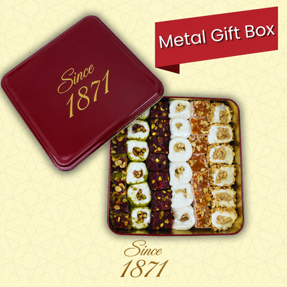 Assorted Turkish Delight 1000g | Since 1871 SEO description: Enjoy Since 1871 assorted Turkish delight, approx. 36-39 pieces in a 1000g box, freshly shipped daily from Istanbul. Rosewater, citrus and pistachio varieties.