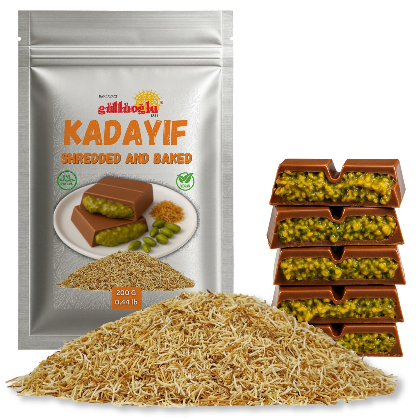 Premium Baked & Shredded Kadayif - 200g Pack (Kataifi)