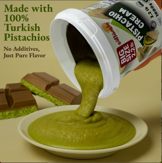 Pistachio Cream Bulk Tub 1kg, 2.2 lb - Premium Pistachio Spread